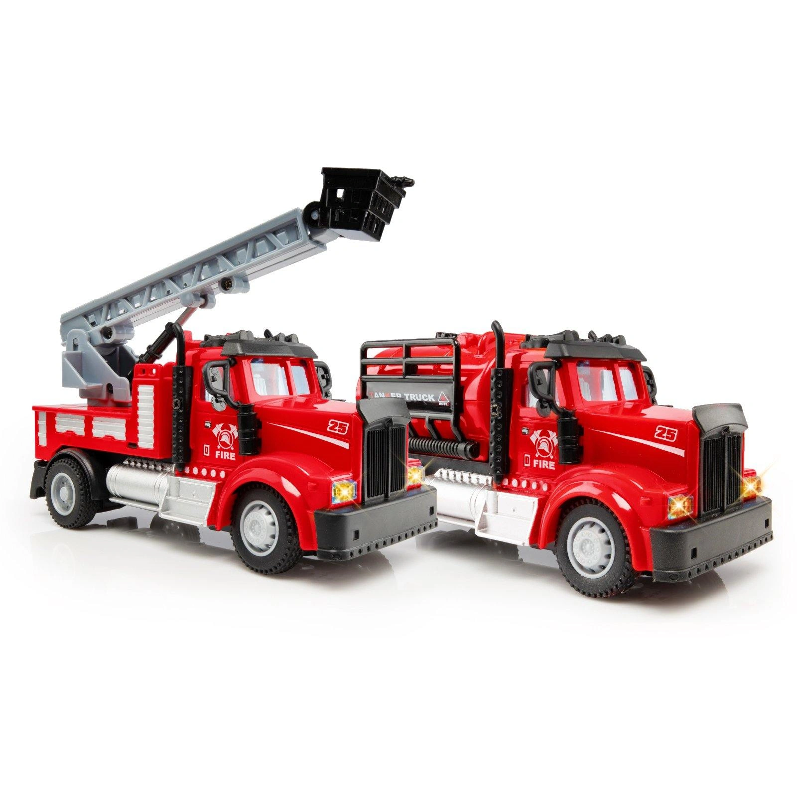 Rescue Ready! 2-in-1 Firefighter Trucks - Action-Packed Fun!